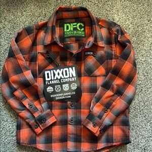 DIXXON Orange and Black Casual Button Down Shirt